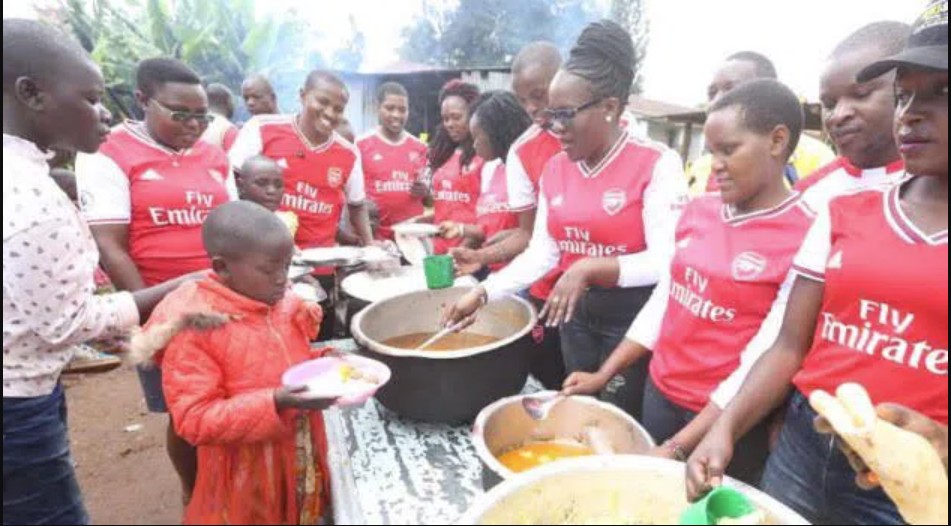 Arsenal fans in Kampala Charity