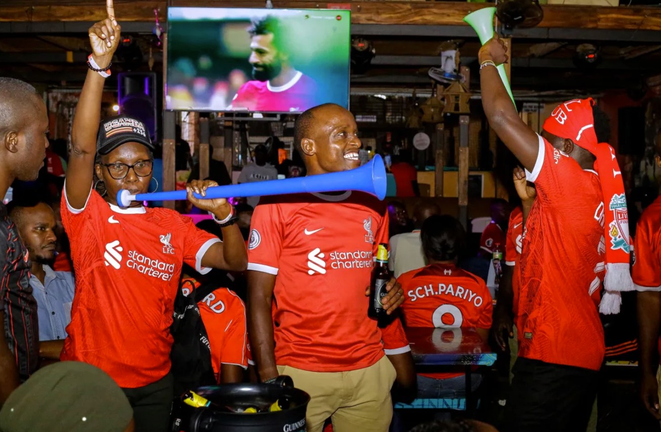 Liverpool fans in Uganda